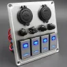 Waterdichte metalen tuimelschakelaar - tuimelschakelaarpaneel - stroomonderbreker - USB - 4/6-voudigGereedschap & onderhoud