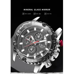 LIGE - sport quartz horloge - lichtgevend - waterdicht - roestvrij staalHorloges