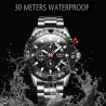 LIGE - sport quartz horloge - lichtgevend - waterdicht - roestvrij staalHorloges