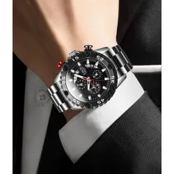 LIGE - sport quartz horloge - lichtgevend - waterdicht - roestvrij staalHorloges