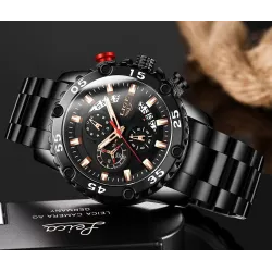 LIGE - sport quartz horloge - lichtgevend - waterdicht - roestvrij staalHorloges