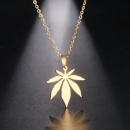 Maple leaf pendant - stainless steel necklaceNecklaces