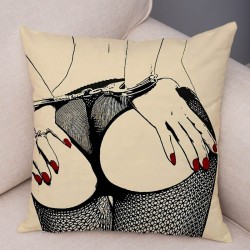 Decorative cushion cover - sexy girl - 45 * 45 cmCushion covers