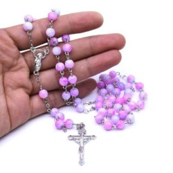 Purple beads rosaryNecklaces