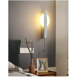 Modern LED wall lamp - with switch - round - square - 6WWall lights