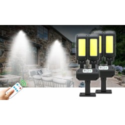 Solar street light - double-headed lamp - PIR motion sensor - waterproof - 200 COB - 3000mAhStreet lighting