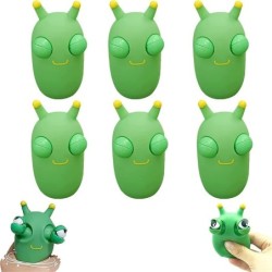Popping eye - groene worm - knijpspeeltje - speelgoed voor stressverlichtingSpeelgoed