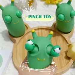 Popping eye - groene worm - knijpspeeltje - speelgoed voor stressverlichtingSpeelgoed
