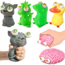 Popping eyes speelgoed - knijpspeeltje - speelgoed voor stressverlichting - dinosaurus - kat - kikker - olifantSpeelgoed