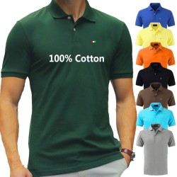 Poloshirt met korte mouwen - kraag met knopen - katoenT-Shirts