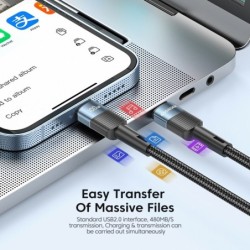 Essager - USB type C To USB C - quick charging cable - 60W - 100WCables