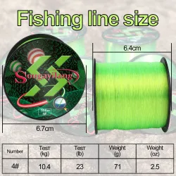 Nylon groene vislijn - supersterk - 500M - 23LB - 0.4Lijnen