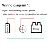 Zwarte drukknopschakelaar LED - waterdicht - vast zelfremmend - 12mm / 16mm / 19mm / 22mm - 5V / 12V / 220VSchakelaars