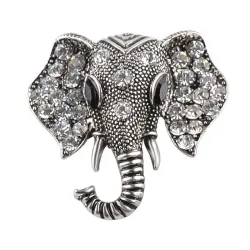 Vintage kristallen olifant brocheBroches