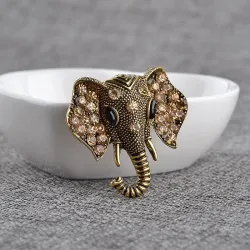 Vintage kristallen olifant brocheBroches