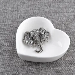 Vintage kristallen olifant brocheBroches