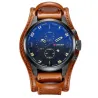 CURREN - militair sporthorloge - Quartz - leren band - waterdichtHorloges