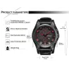 CURREN - militair sporthorloge - Quartz - leren band - waterdichtHorloges