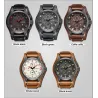 CURREN - militair sporthorloge - Quartz - leren band - waterdichtHorloges