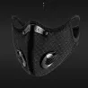 Beschermend gezichtsmasker - wind-/stof-winddicht - PM25 actief koolstoffilter - dubbel luchtventielMondmaskers