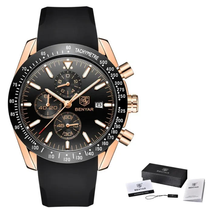 BENYAR - sport quartz horloge - waterdicht - siliconen bandHorloges