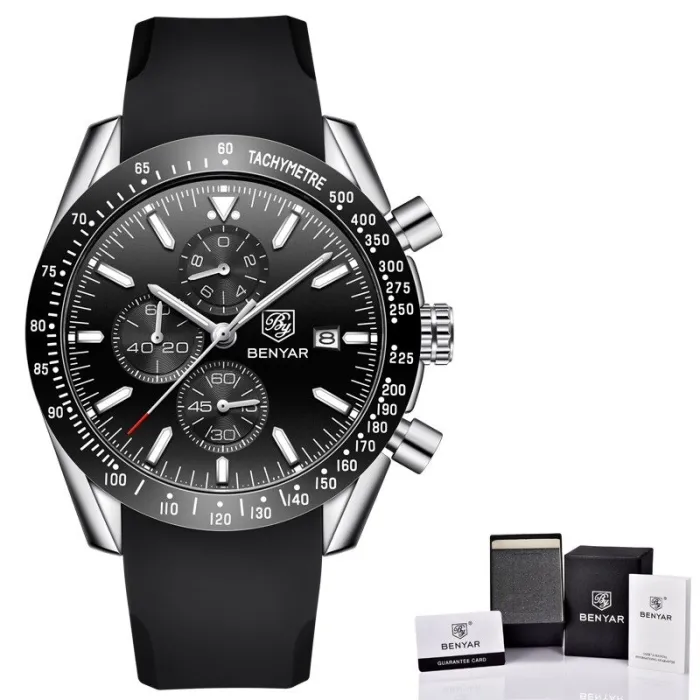 BENYAR - sport quartz horloge - waterdicht - siliconen bandHorloges