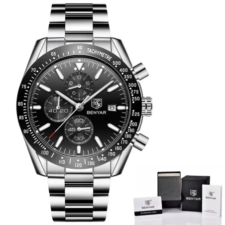 BENYAR - sport quartz horloge - waterdicht - roestvrij staalHorloges