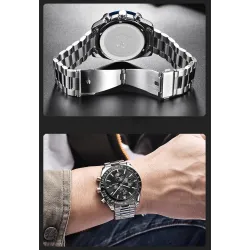 BENYAR - sport quartz horloge - waterdicht - roestvrij staalHorloges