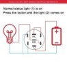 Metal push button switch - two-color LED - waterproof - latching fixation - 12V - 220V - 199mm - 22mmSwitches