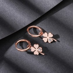 Four leaf clover / crystal - earringsEarrings