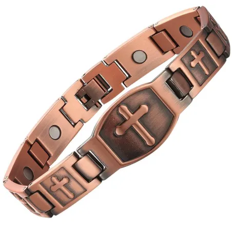 Magnetische koperen armband - kruisontwerpArmbanden