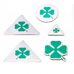 Four leaf clover car sticker - aluminum emblemStickers
