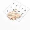 Golden swan brooch - crystals / opalBrooches