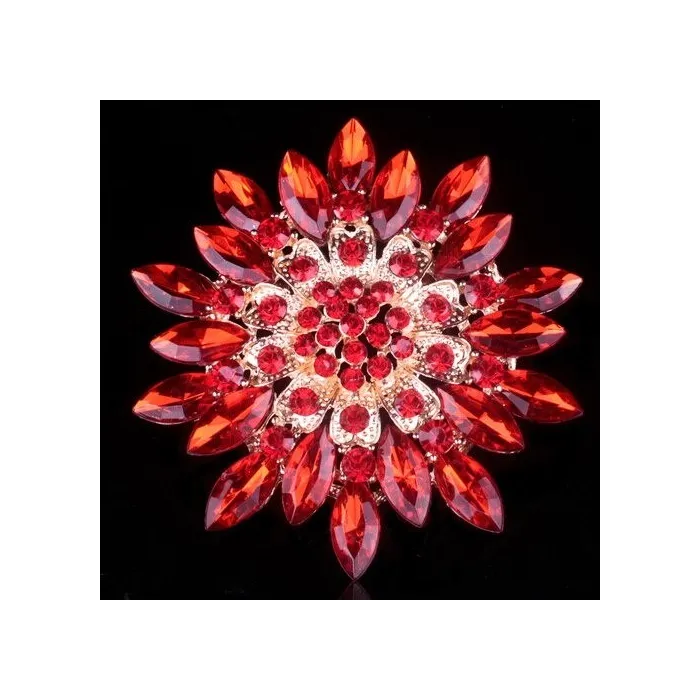 Big daisy flower - crystal broochBrooches