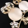 Double owl brooch - opal / crystalsBrooches