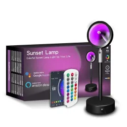 Regenboog zonsonderganglamp - kleurrijke lichtprojector - LED - Bluetooth - WiFiVerlichting
