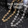 Kleine schakelketting in de vorm van koffiebonen - armband - roestvrij staal - unisex - waterdichtArmbanden