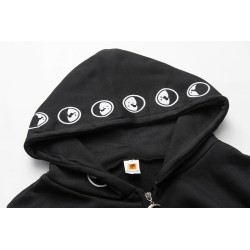 Zwarte hoodie - met rits - punkstijlHoodies & Truien