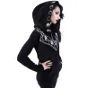 Halloween zwarte hoodie - met rits - witte print in Gothic stijlHoodies & Truien