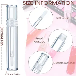 Lege transparante lipgloss containers - met lippenspons stick - 5ml - 20 stuksLippenstiften