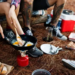 Draagbare mini campingkachel - buiten koken - brander - winddicht - 3000WSurvival gereedschap