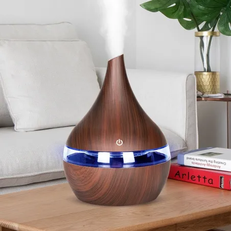 Ultrasone Luchtbevochtiger - etherische oliën diffuser - LED - USB - 300mlLuchtbevochtigers
