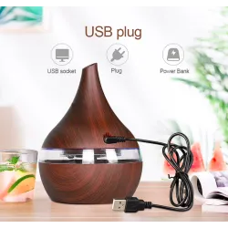 Ultrasone Luchtbevochtiger - etherische oliën diffuser - LED - USB - 300mlLuchtbevochtigers