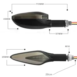 Motor knipperlicht lamp - vloeiende LED verlichting - universeel - waterdicht - 12V LED - 2 stuksRichtingaanwijzers