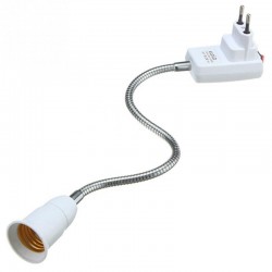 Flexibele lamphouder - verlengadapter - fitting met aan/uit schakelaar - E27Verlichtingsarmaturen