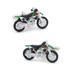 Moderne manchetknopen - groene motorfietsManchetknopen