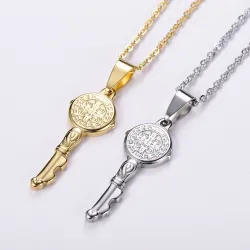 Sleutel hanger ketting - kruis / oneindig patroonHalskettingen