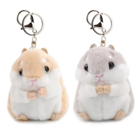 Pluizige vacht mini hamster - sleutelhangerSleutelhangers