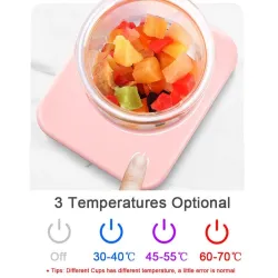 Mokkenwarmer - warmhoudplaat - drie temperatuurstanden - auto-off - USBKopjesverwarmers