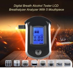 Professional digital breathalyzer - breath alcohol tester - LCD - with 5 mouthpiecesMeasurement